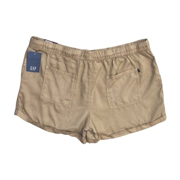 2 Pair Gap Tencel Shorts Rolled Hem Tan Black Size XL Extra Large Women's Lyocel - Picture 3 of 13